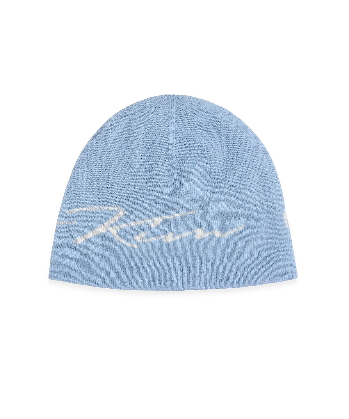 마뗑킴(MATIN KIM) MATIN LOGO SCRIPT BEANIE IN BLUE