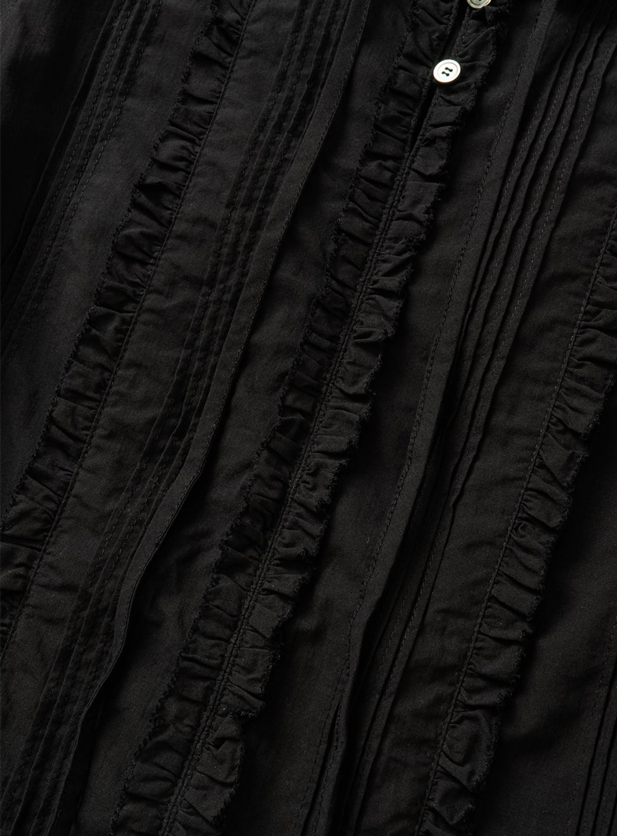 더바넷(THEBARNNET) Pevia Frill Pintuck Blouse_Black