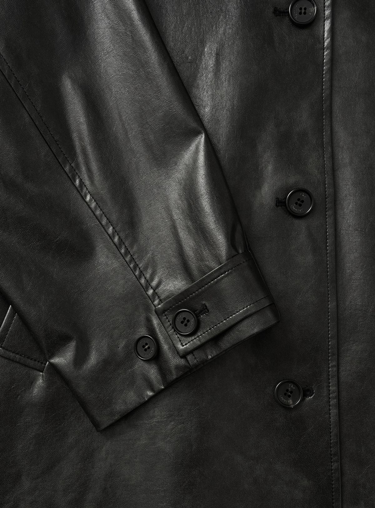 더바넷(THEBARNNET) Arlen Alter Leather Half Coat_Black