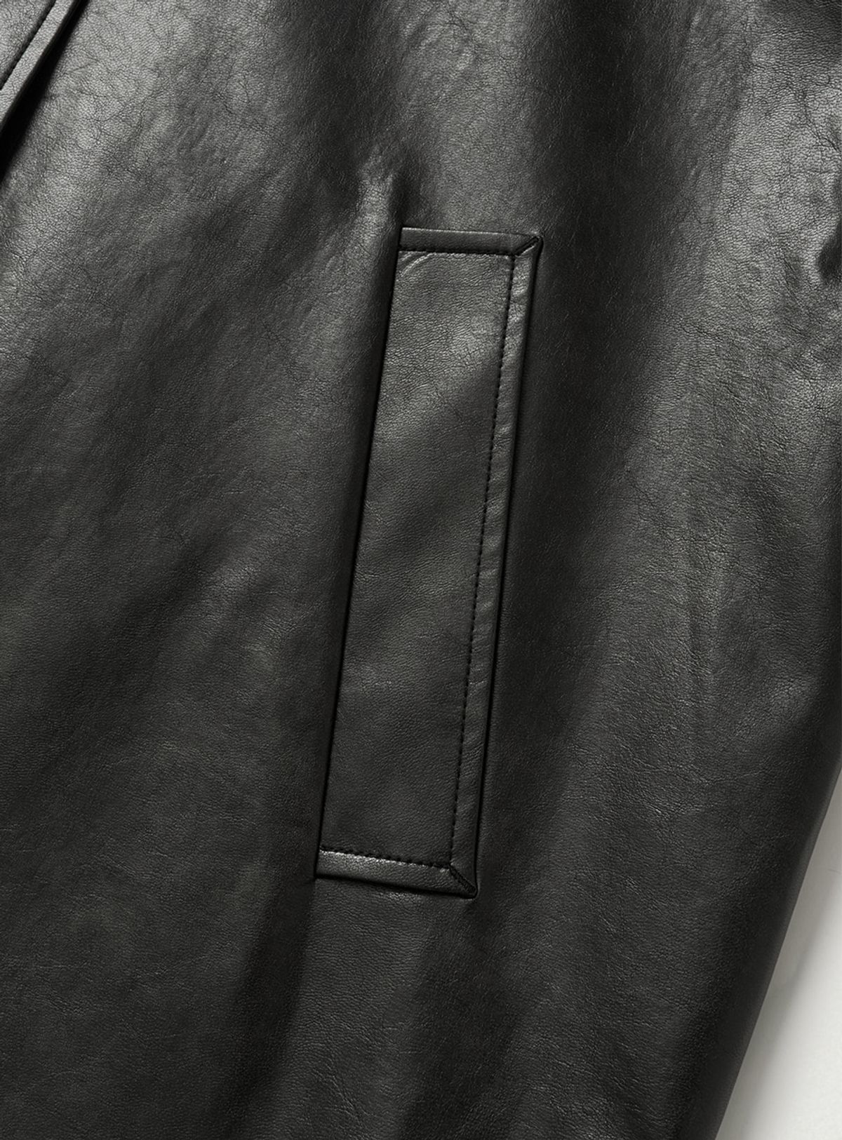 더바넷(THEBARNNET) Arlen Alter Leather Half Coat_Black