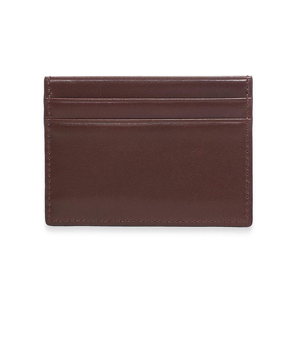 마뗑킴(MATIN KIM) EMBOSSED LOGO CARD WALLET IN BROWN