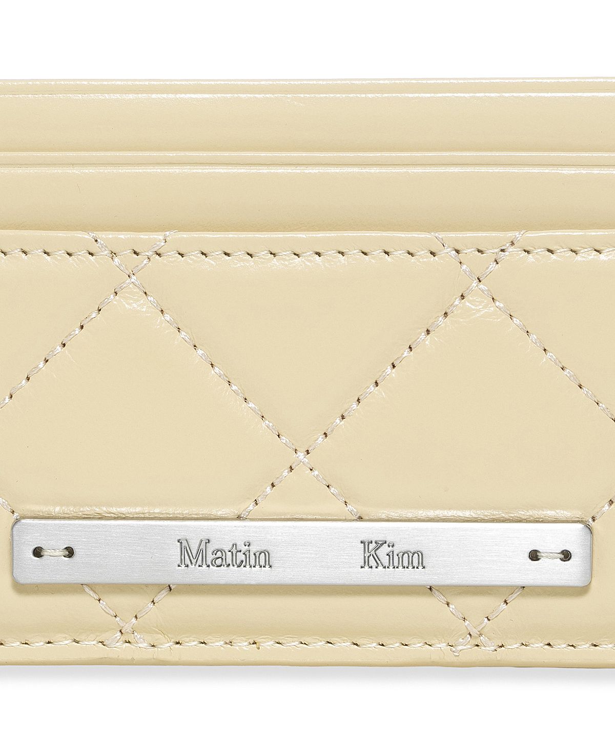마뗑킴(MATIN KIM) PUFF QUILT CARD WALLET IN BUTTER