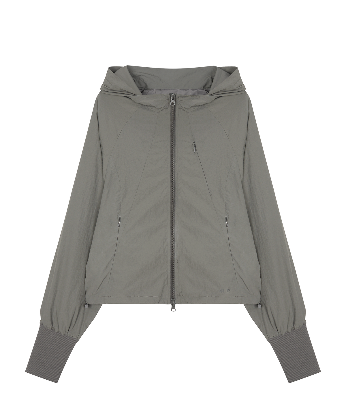 사일프레이(41PRAY) Cropped Panel Zip Windbreaker / Drak Grey