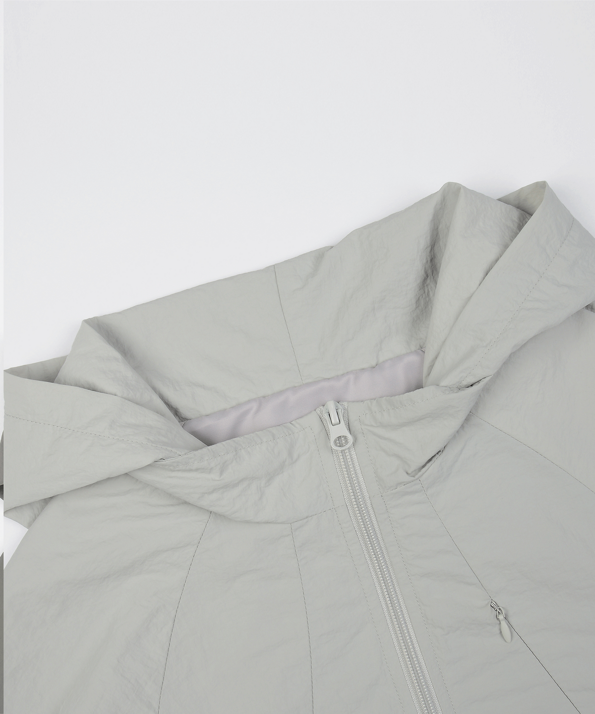 사일프레이(41PRAY) Cropped Panel Zip Windbreaker / Sky Blue