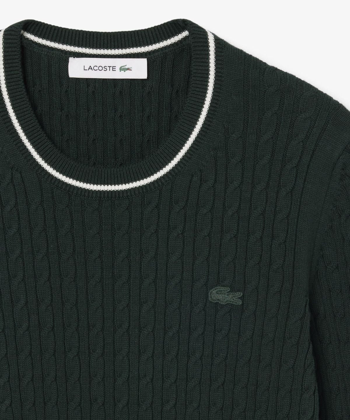 라코스테(LACOSTE) 여성 케이블 티핑 긴팔 스웨터 AF3241-56N YZP