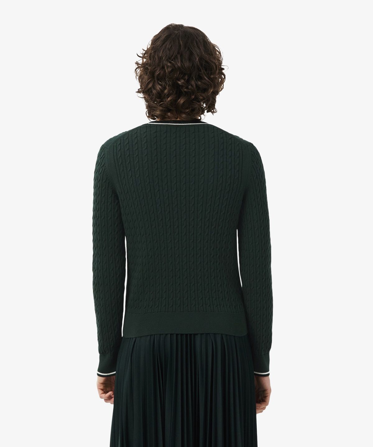 라코스테(LACOSTE) 여성 케이블 티핑 긴팔 스웨터 AF3241-56N YZP