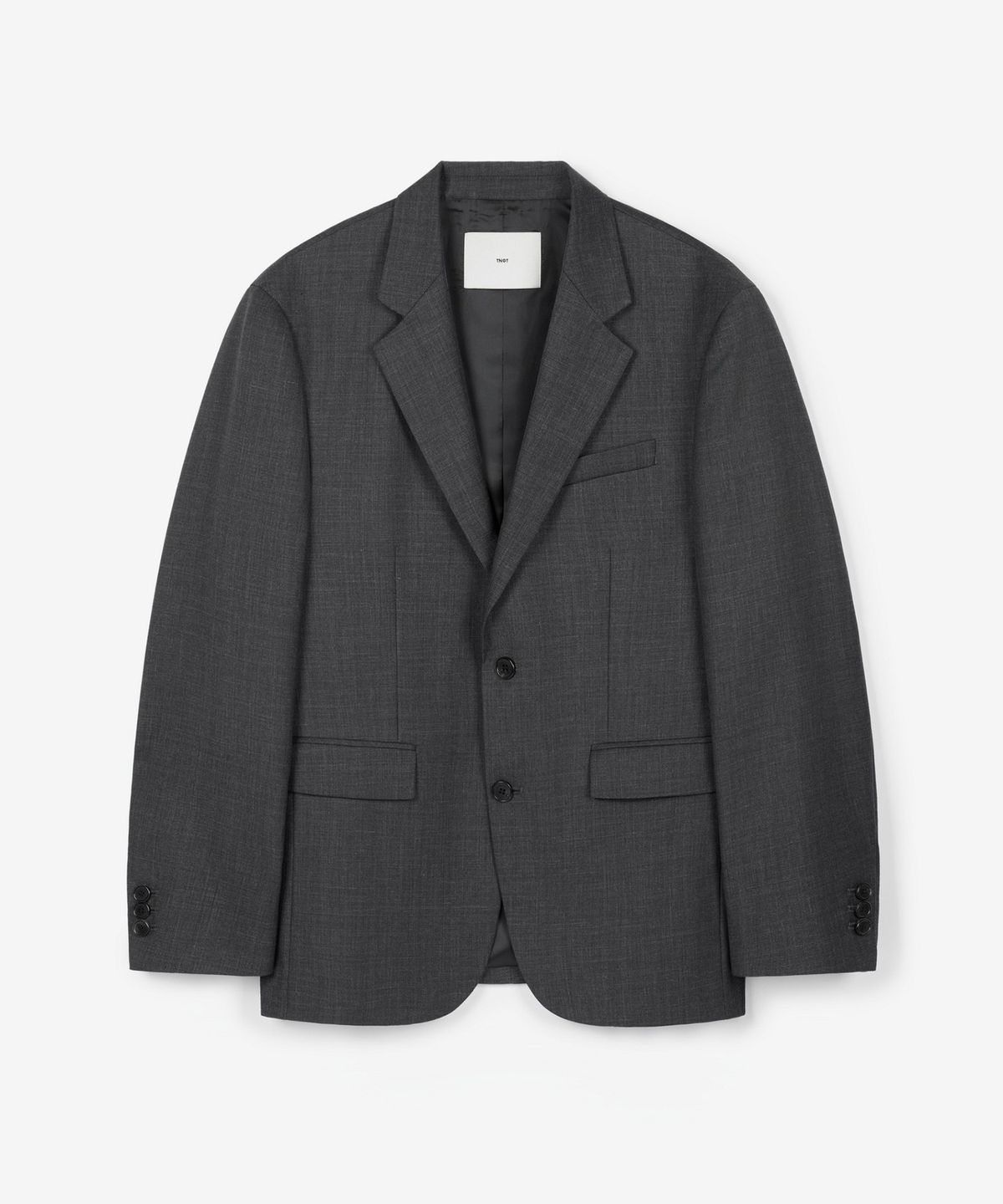 티엔지티(TNGT) [SET] Wool-Blend Comfort Jacket&Semi-Wide Pants (Charcoal) 0TPA6F105G2