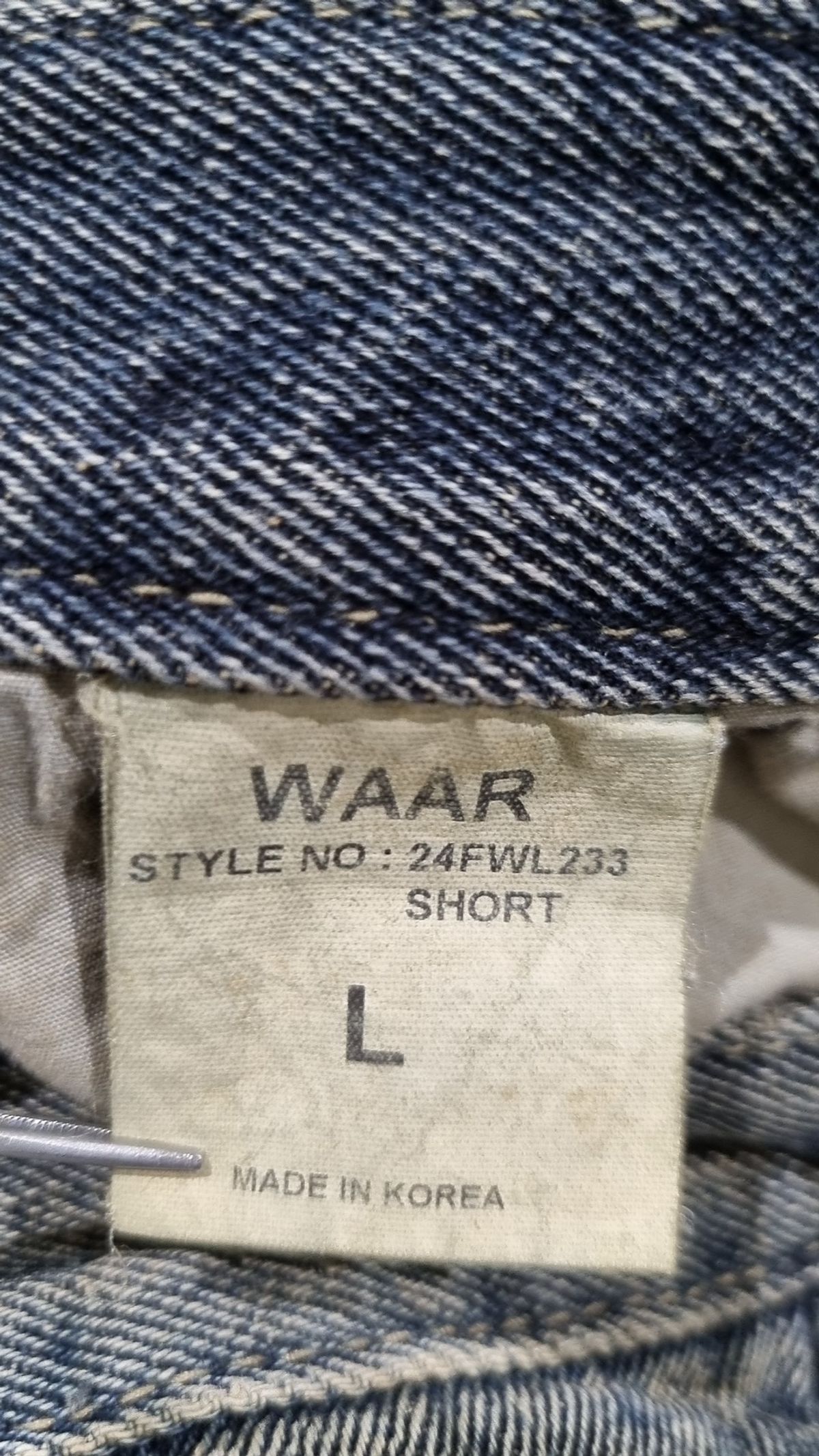와르(WAAR) 청/데님 팬츠 L