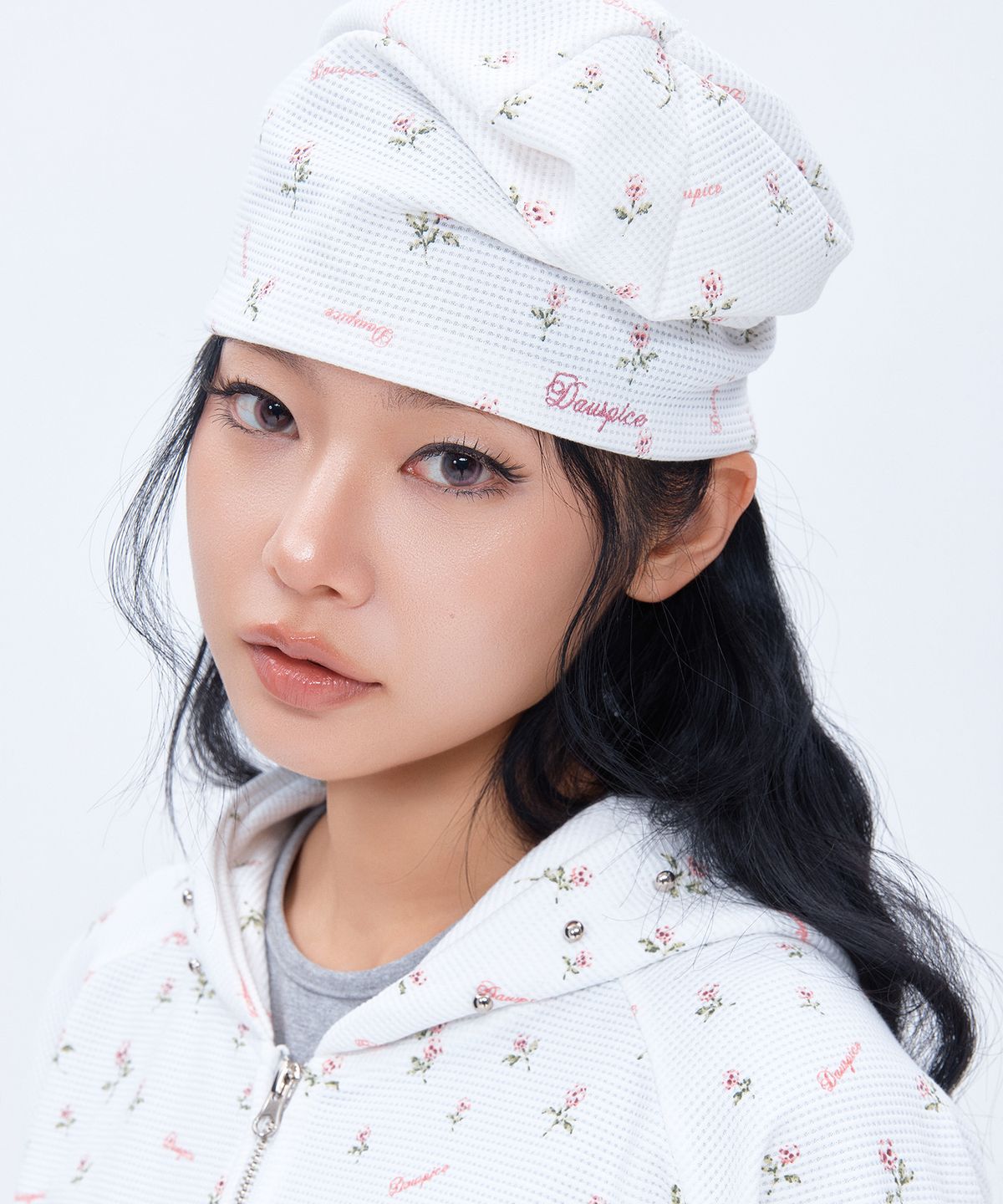 디오스피스(DAUSPICE) (DUC) Waffle Beanie Flower