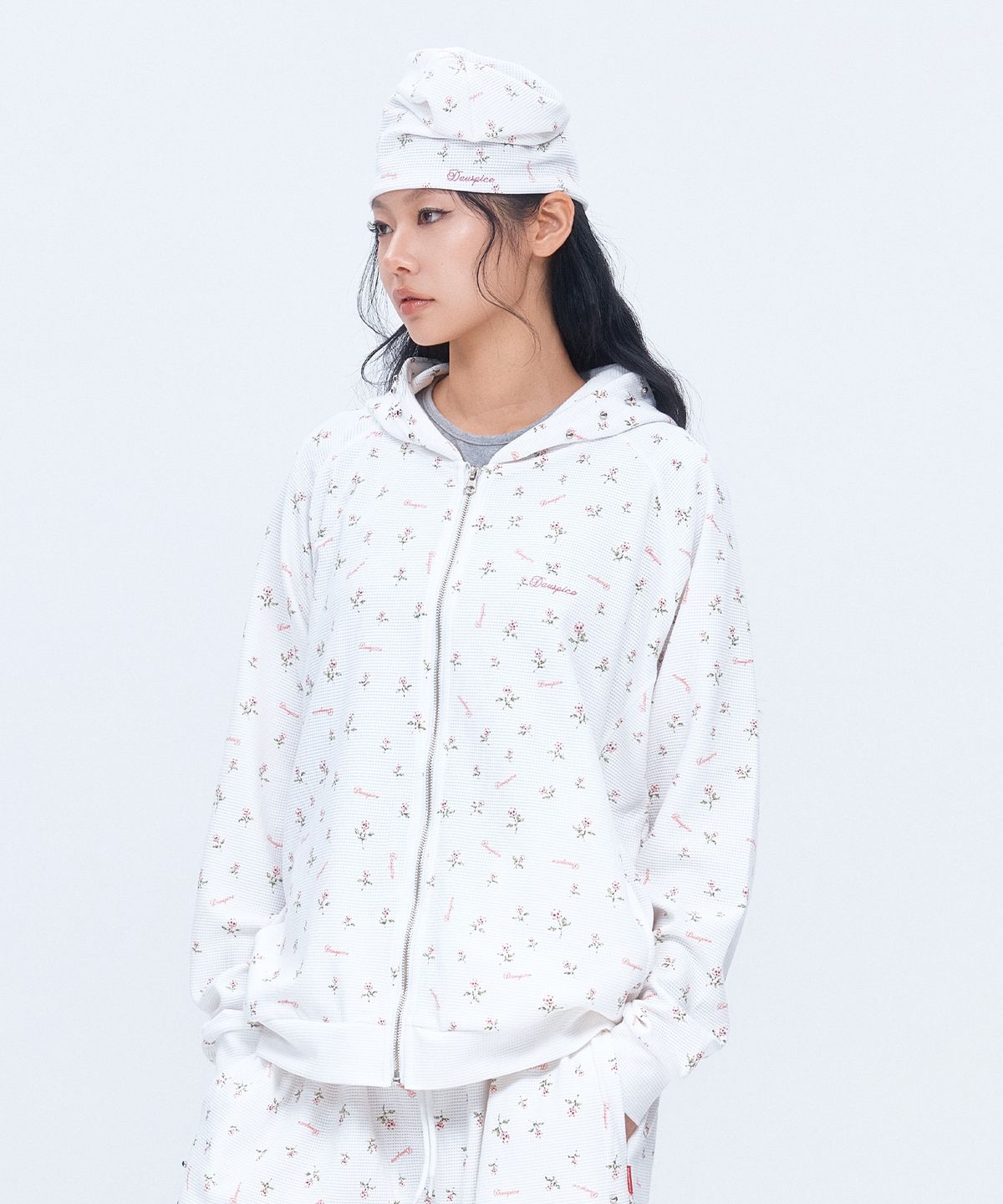 디오스피스(DAUSPICE) (DUC) Waffle Beanie Flower
