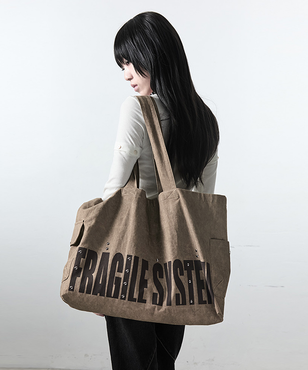 사일프레이(41PRAY) Fragile System Tote Bag / Mocha