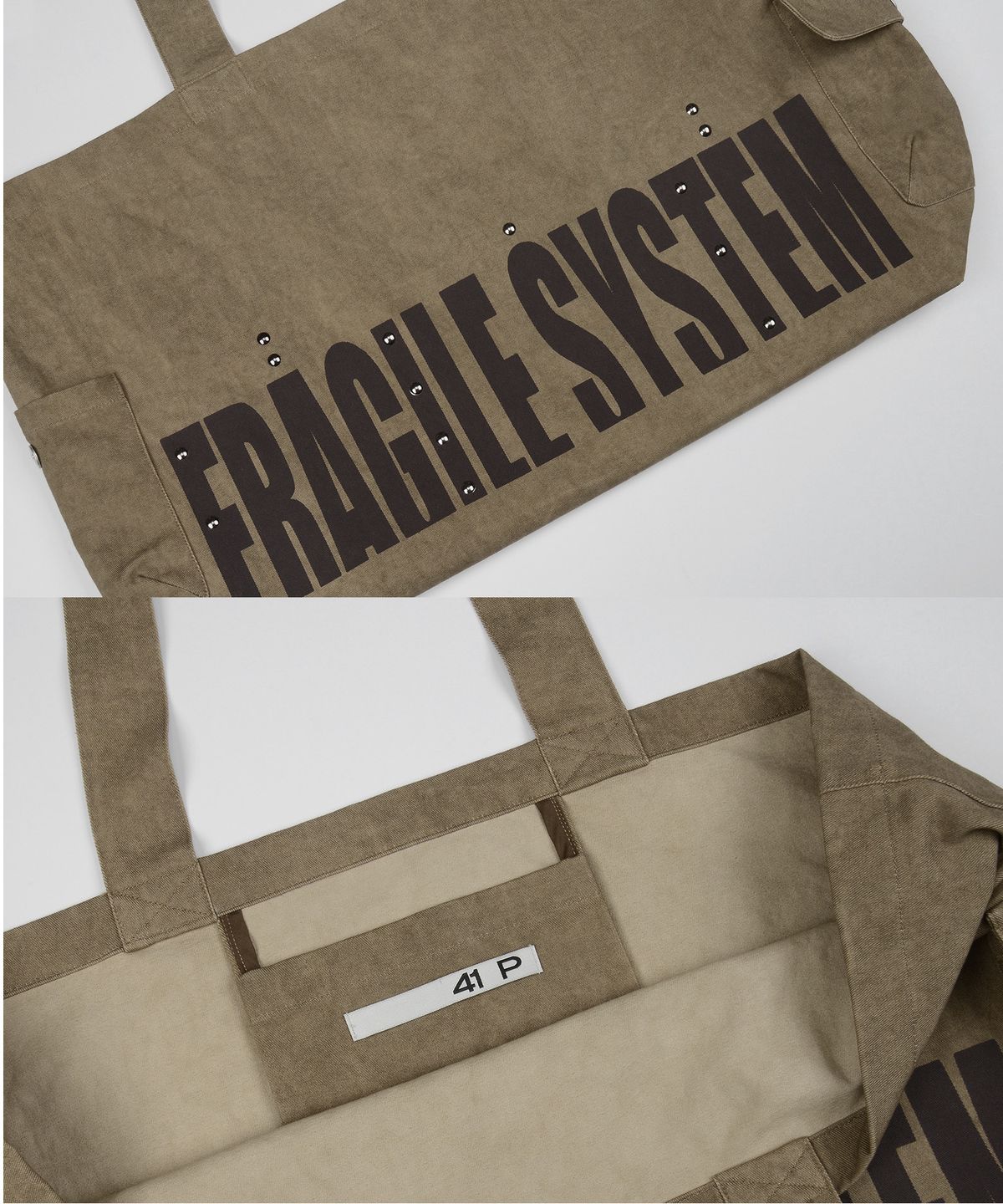 사일프레이(41PRAY) Fragile System Tote Bag / Mocha