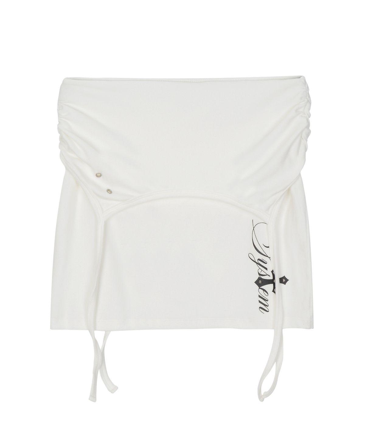 사일프레이(41PRAY) Layered Drawstring Skirt / White