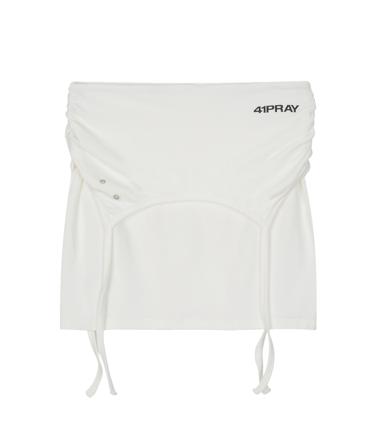 사일프레이(41PRAY) Layered Drawstring Skirt / White