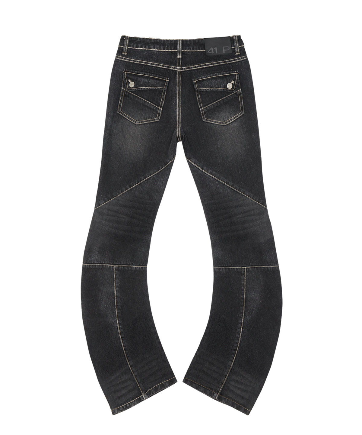 사일프레이(41PRAY) Multi Panel Denim Pants / Black
