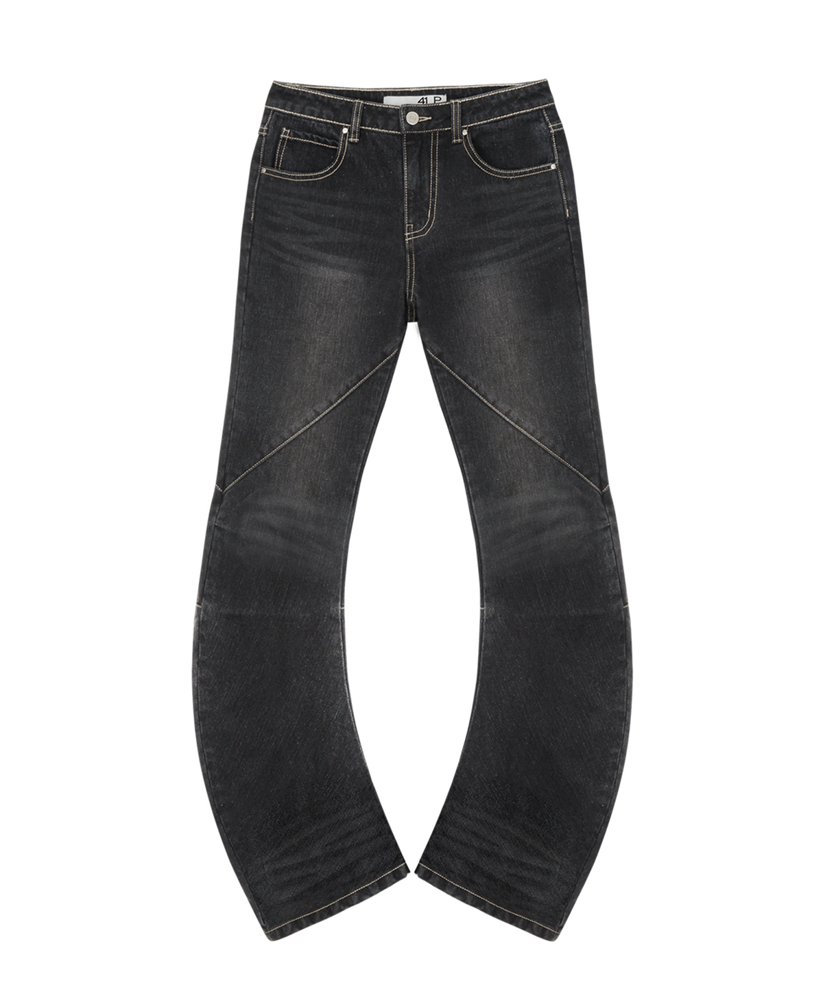 사일프레이(41PRAY) Multi Panel Denim Pants / Black