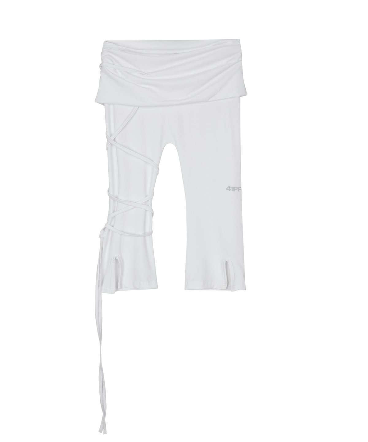 사일프레이(41PRAY) Drawstring Slit Capri Pants / White