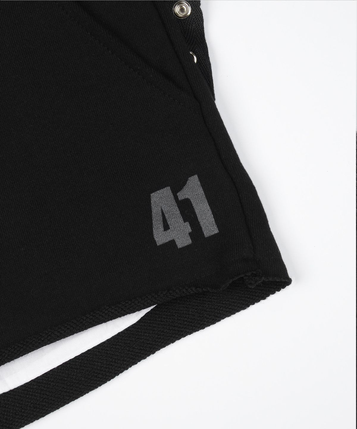 사일프레이(41PRAY) Folded Snap Shorts / Black