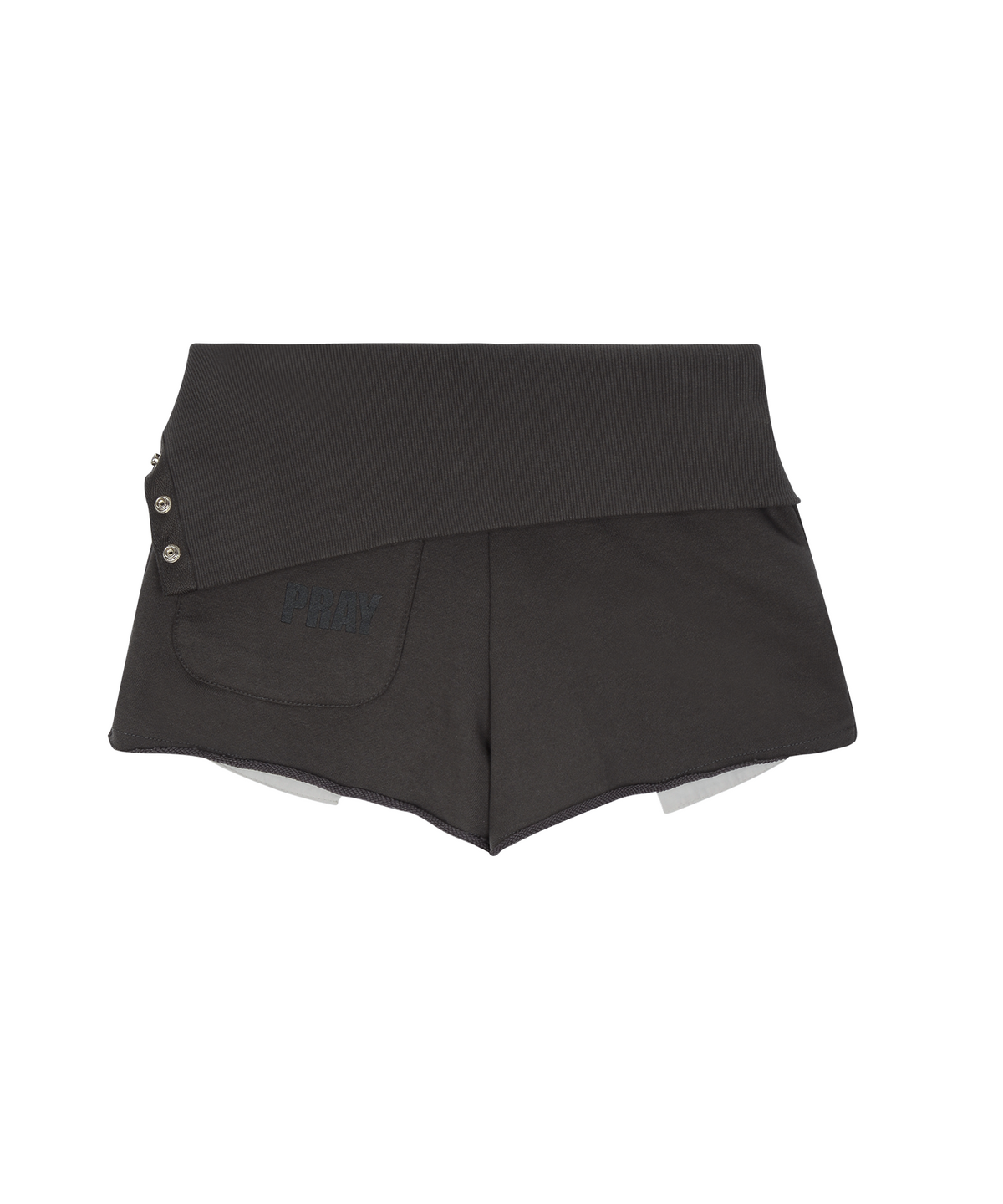 사일프레이(41PRAY) Folded Snap Shorts / Charcoal
