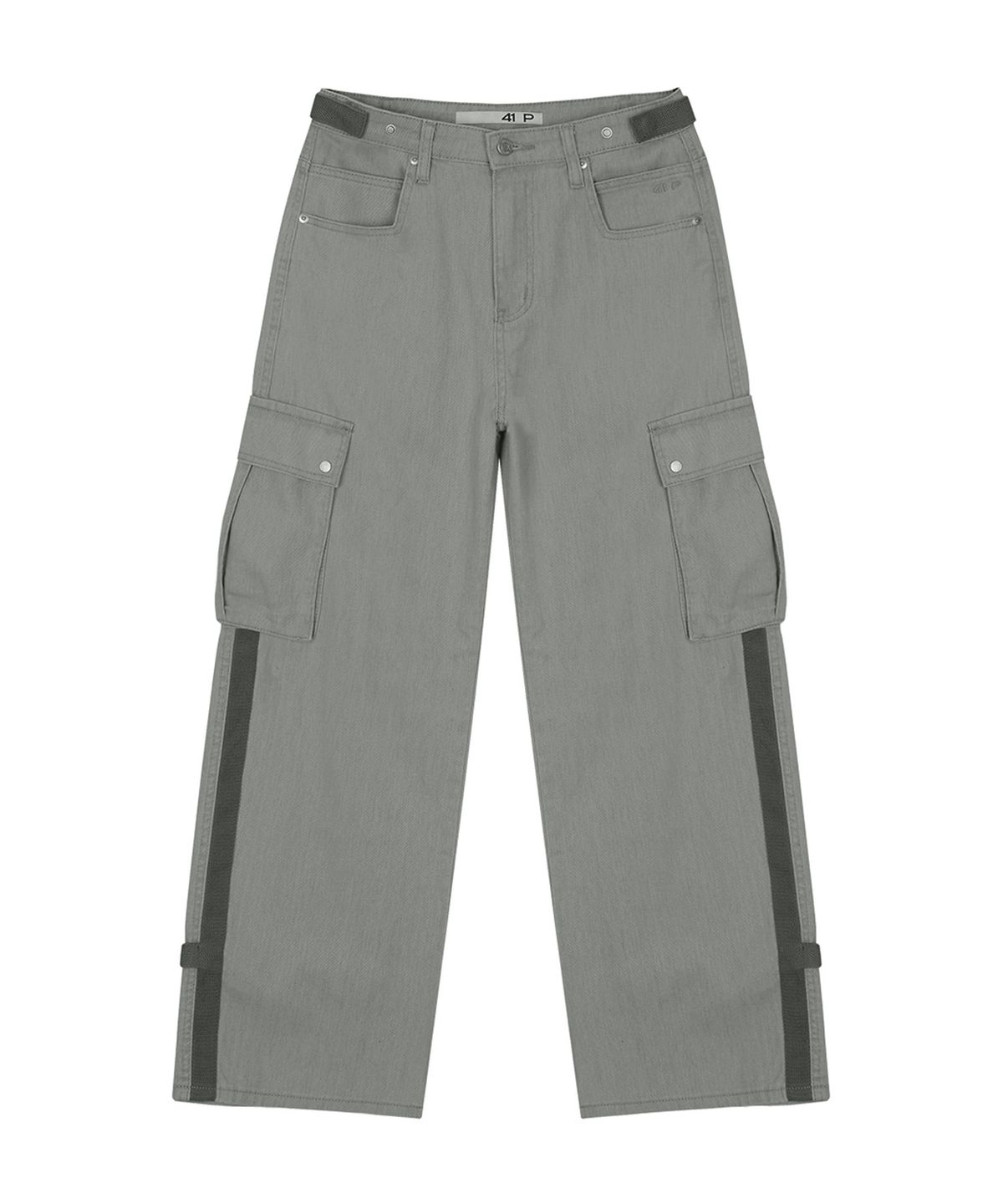 사일프레이(41PRAY) Snap Detail Cargo Pants / Light Grey