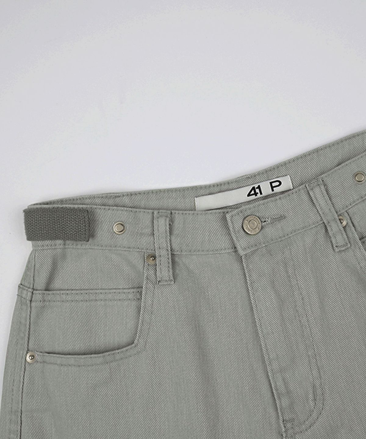 사일프레이(41PRAY) Snap Detail Cargo Pants / Light Grey