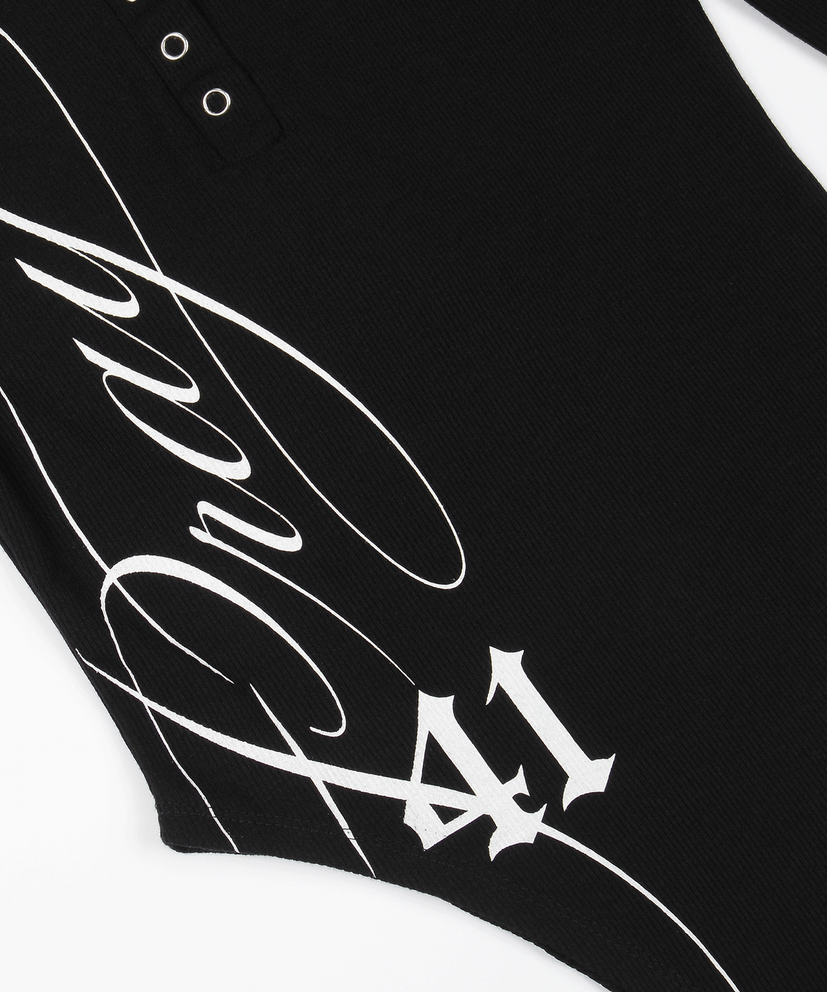 사일프레이(41PRAY) 41 Flap Hoodie Bodysuit / Black
