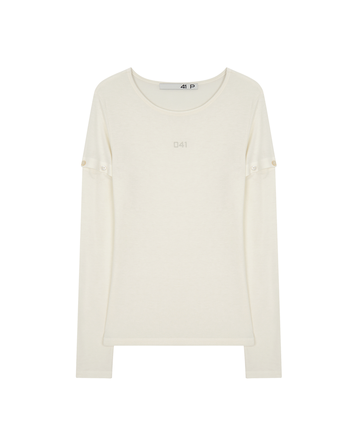사일프레이(41PRAY) Button Cutout Sleeve Top / Ivory