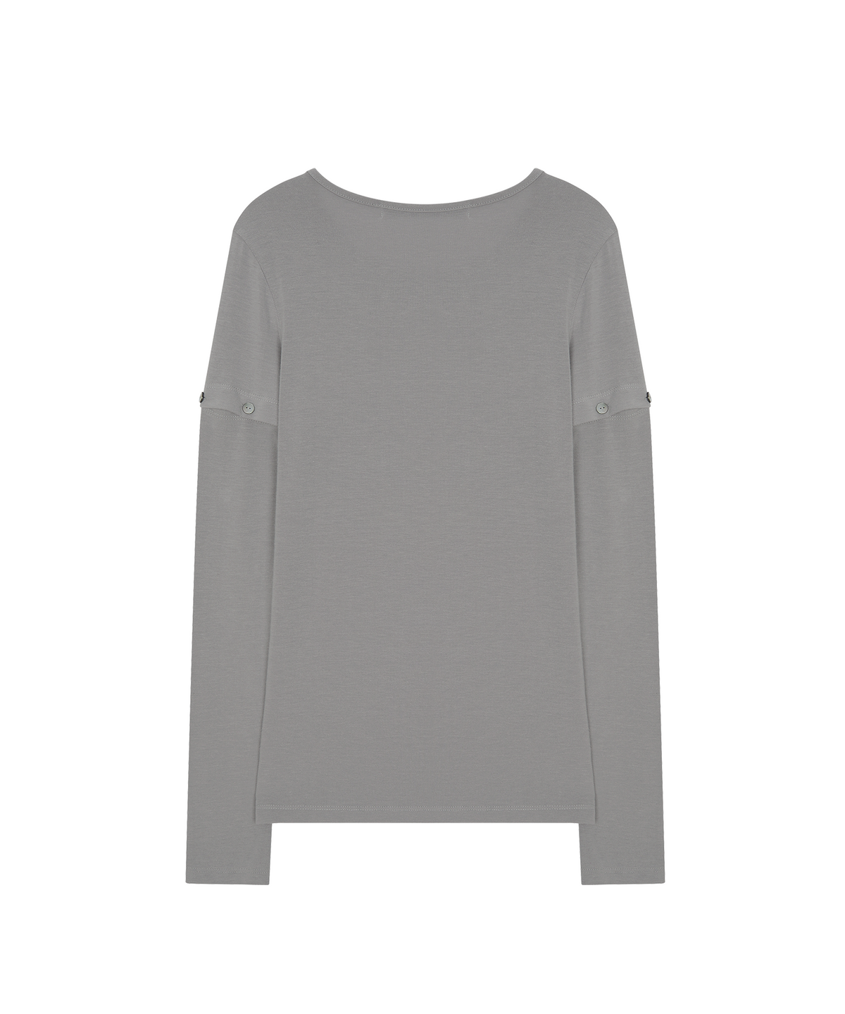 사일프레이(41PRAY) Button Cutout Sleeve Top / Mauve Grey