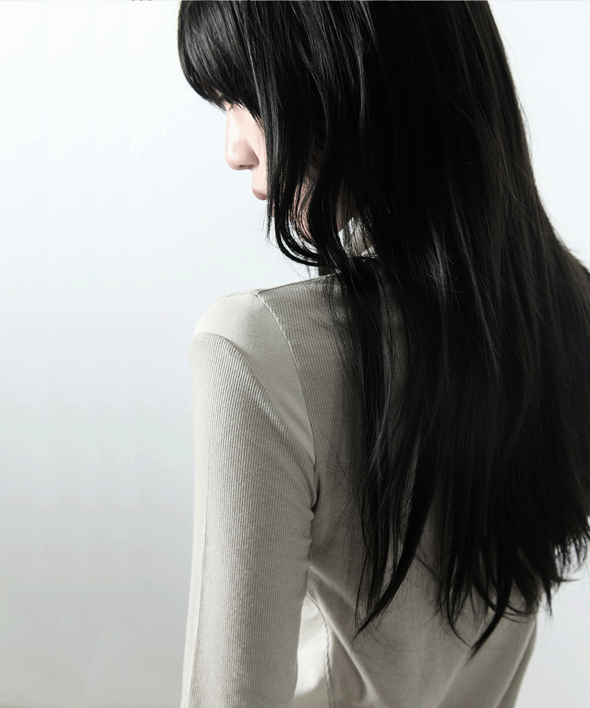 사일프레이(41PRAY) High Neck Panel Cardigan / Beige