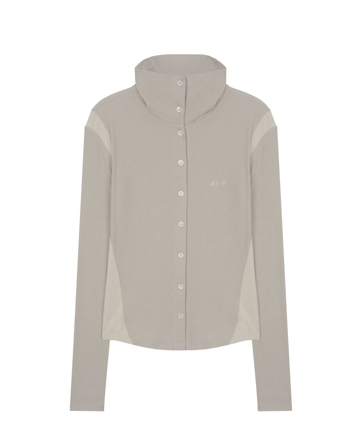 사일프레이(41PRAY) High Neck Panel Cardigan / Beige