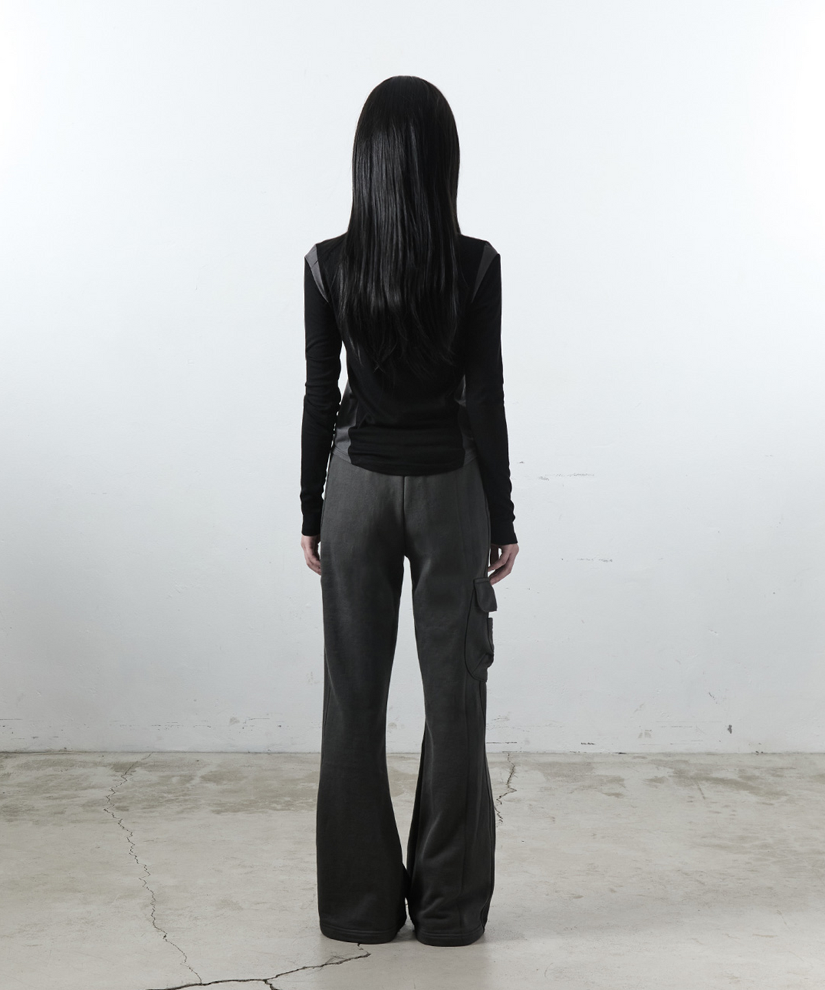 사일프레이(41PRAY) High Neck Panel Cardigan / Black
