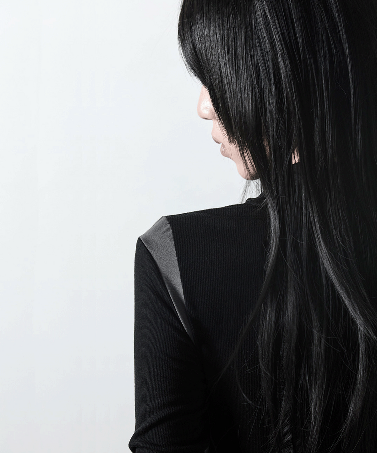 사일프레이(41PRAY) High Neck Panel Cardigan / Black