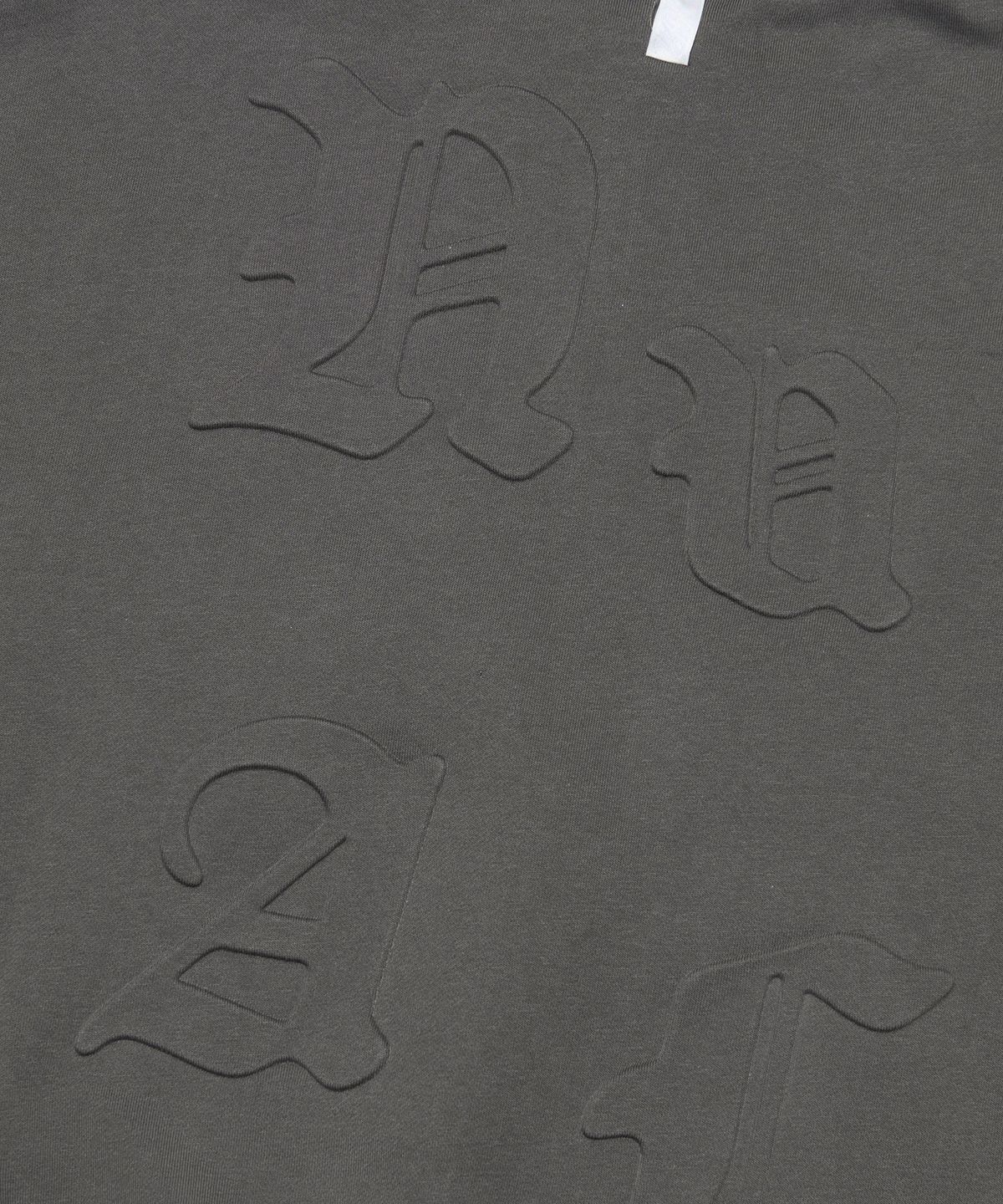 노매뉴얼(NOMANUAL) NM EMBOSSED HOODED ZIP-UP - CHARCOAL