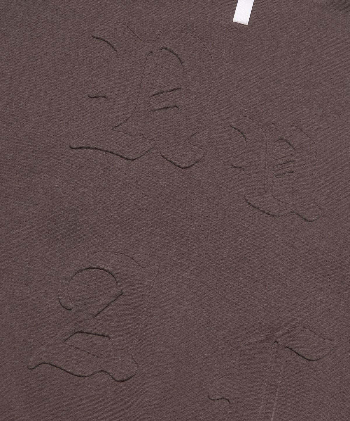 노매뉴얼(NOMANUAL) NM EMBOSSED HOODED ZIP-UP - BROWN