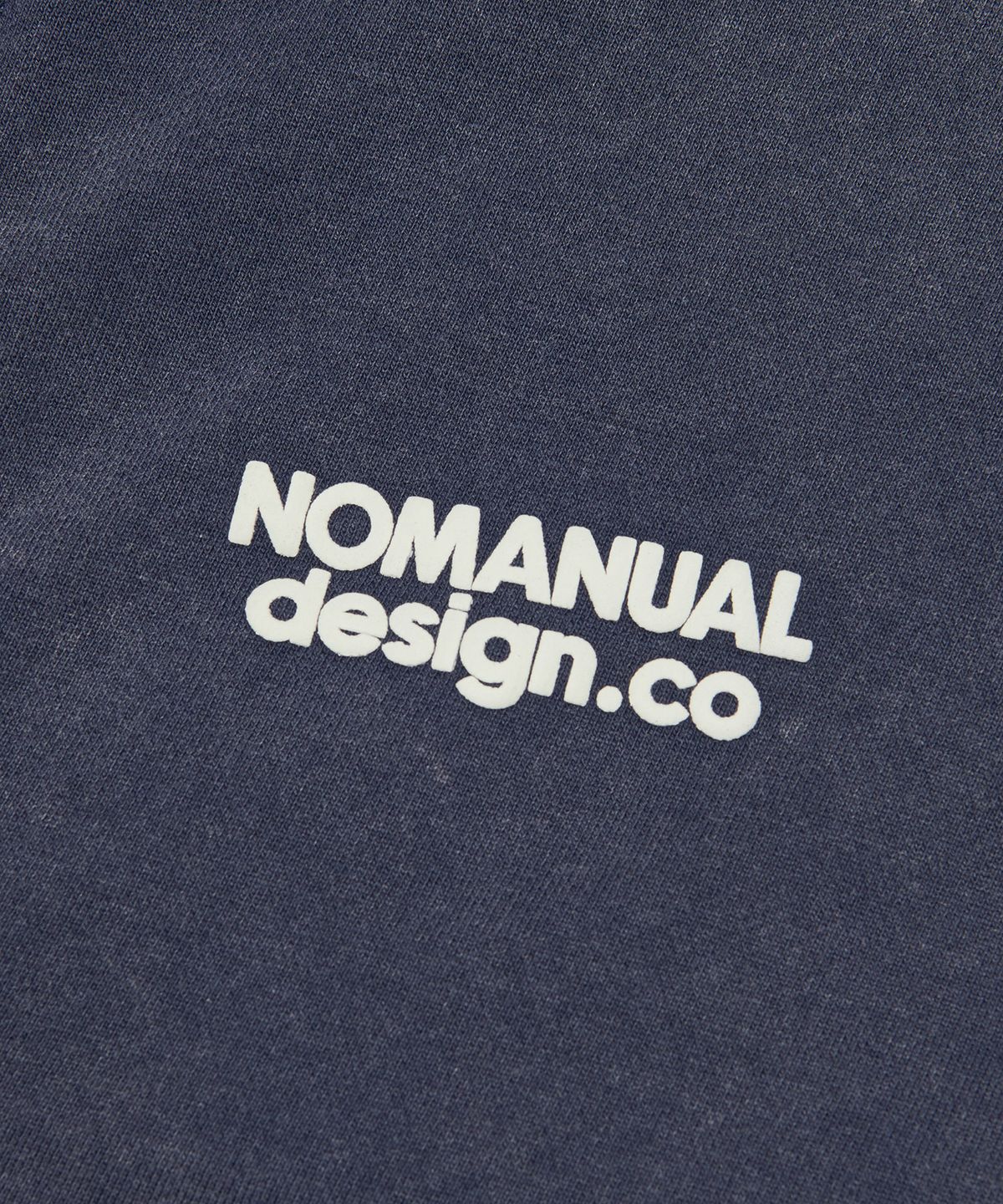 노매뉴얼(NOMANUAL) NM CREW NECK ZIP-UP - WASHED NAVY