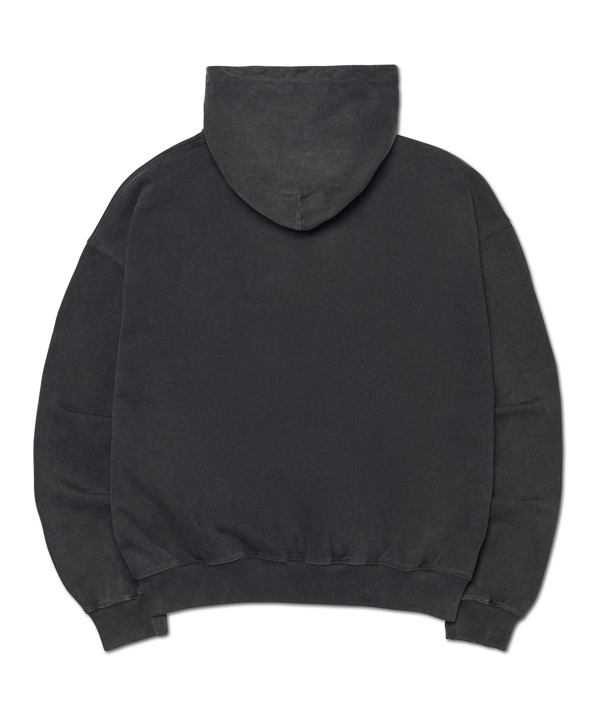 노매뉴얼(NOMANUAL) D.P HOODED ZIP-UP - WASHED BLACK