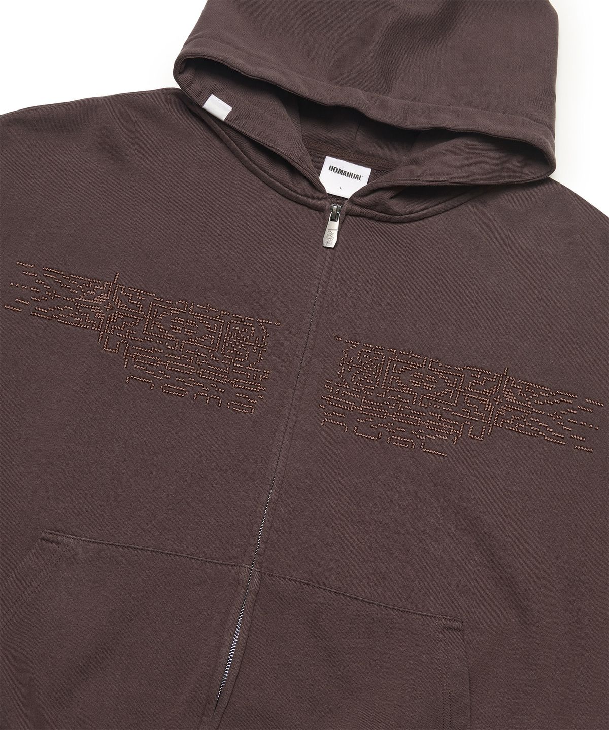 노매뉴얼(NOMANUAL) D.P HOODED ZIP-UP - WASHED PURPLE