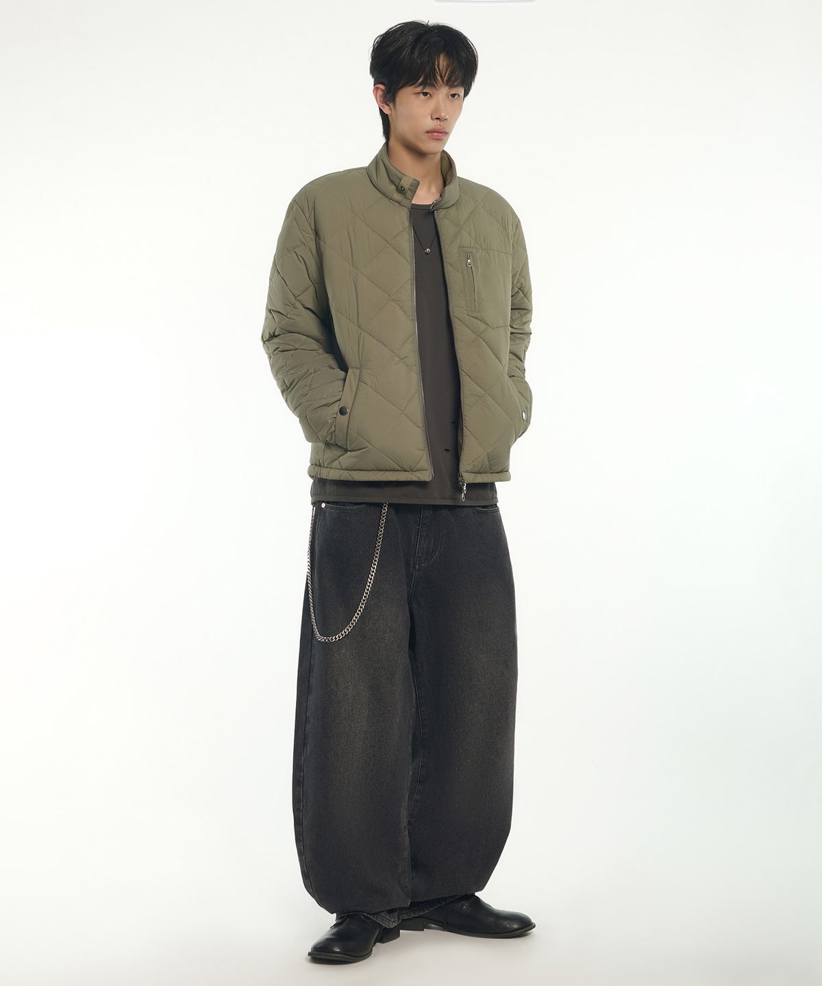 노매뉴얼(NOMANUAL) NEO QUILTED JACKET - KHAKI