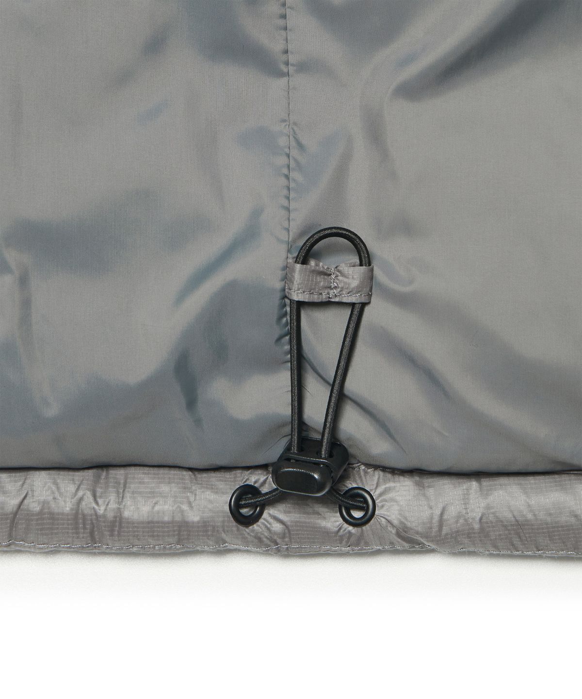 노매뉴얼(NOMANUAL) SLANT CROP HOODED DUCK DOWN - CHARCOAL