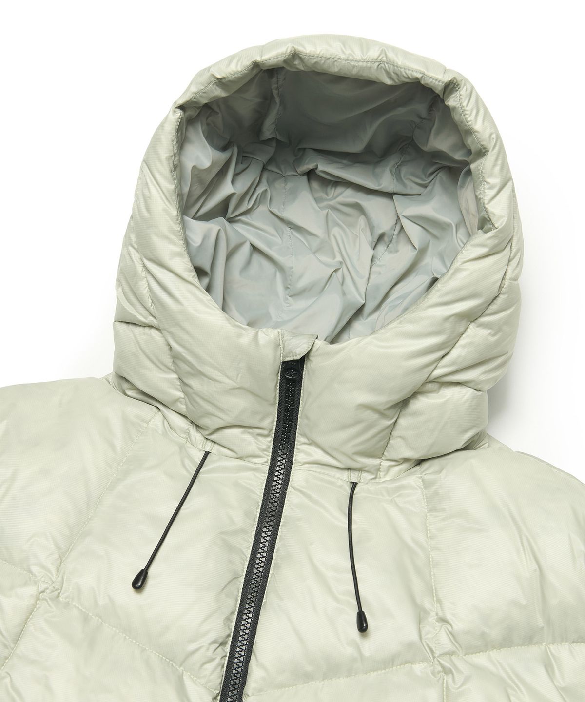 노매뉴얼(NOMANUAL) SLANT CROP HOODED DUCK DOWN - GRAY