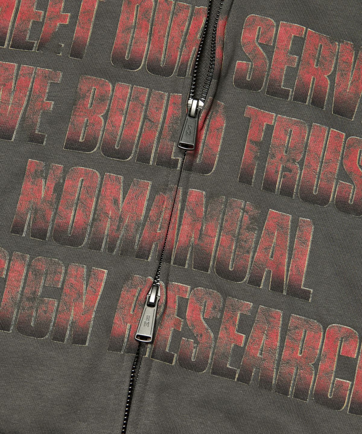노매뉴얼(NOMANUAL) G.T HOODED ZIP-UP - CHARCOAL