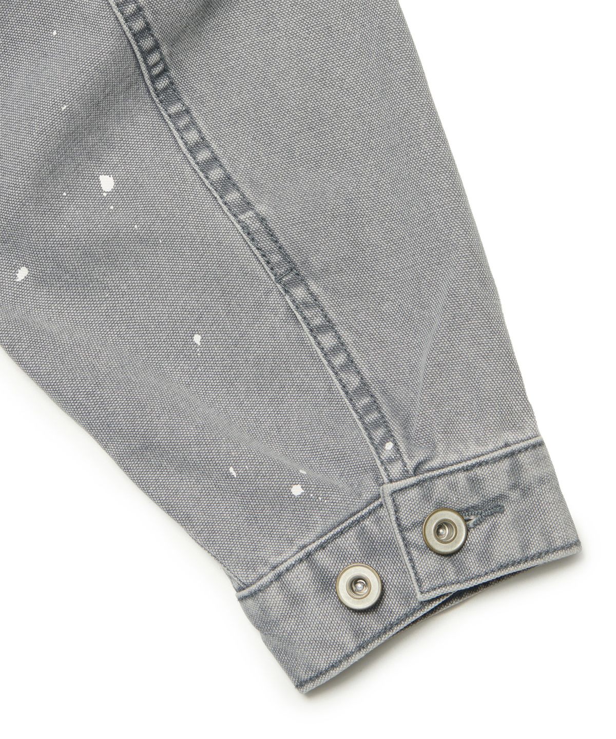 노매뉴얼(NOMANUAL) PAINTED TRUCKER JACKET - WASHED GRAY