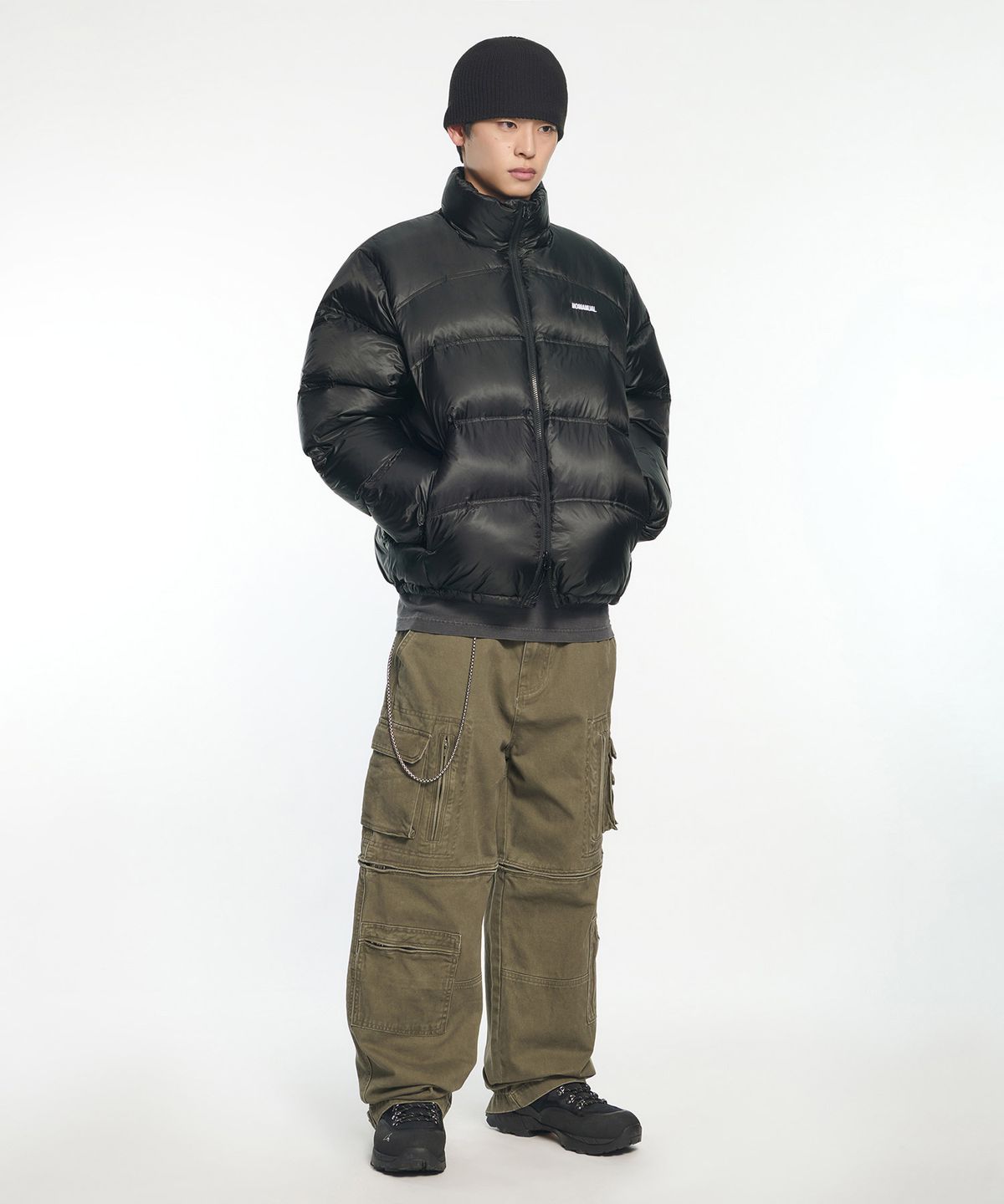 노매뉴얼(NOMANUAL) DUO LINE SHEER DUCK DOWN - BLACK