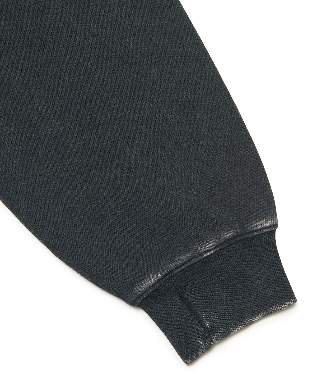 노매뉴얼(NOMANUAL) DARK CREST HOODED ZIP-UP - WASHED BLACK