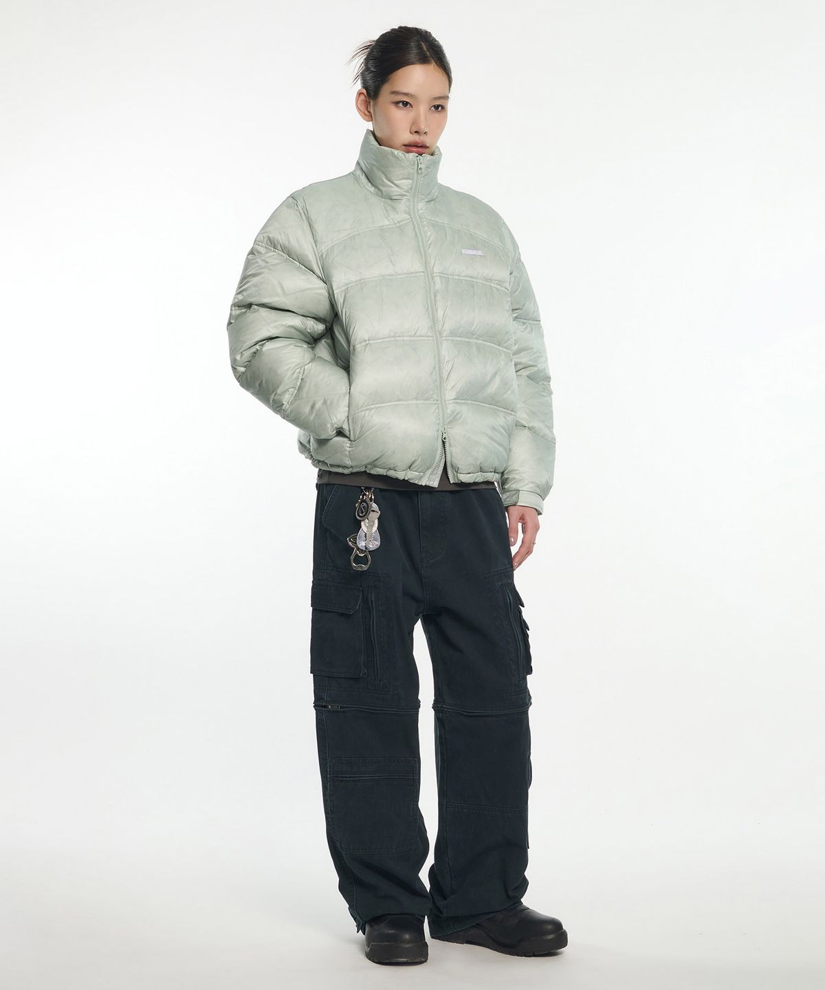 노매뉴얼(NOMANUAL) DUO LINE SHEER DUCK DOWN - GRAY
