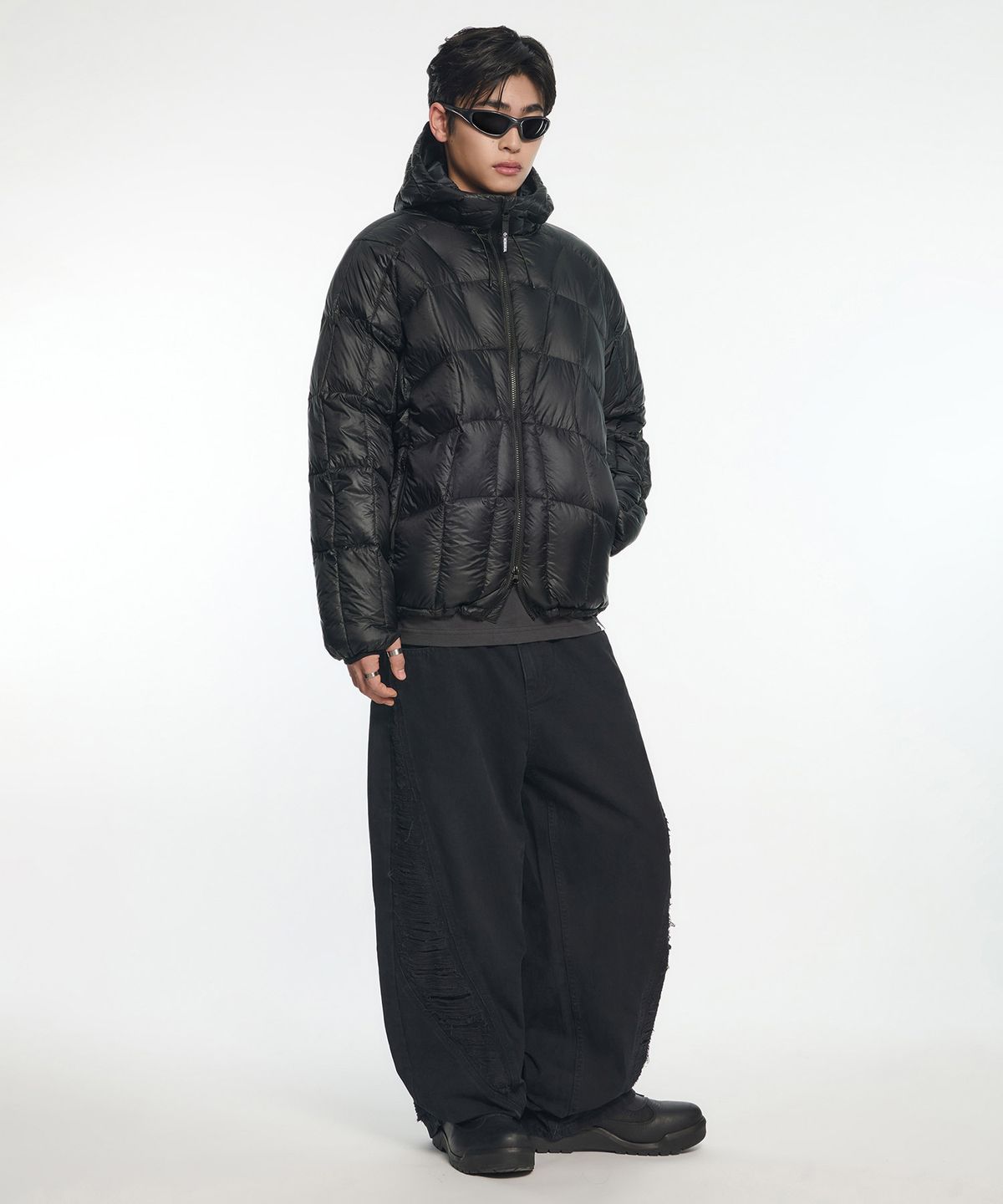 노매뉴얼(NOMANUAL) TABULA SHEER DUCK DOWN - BLACK