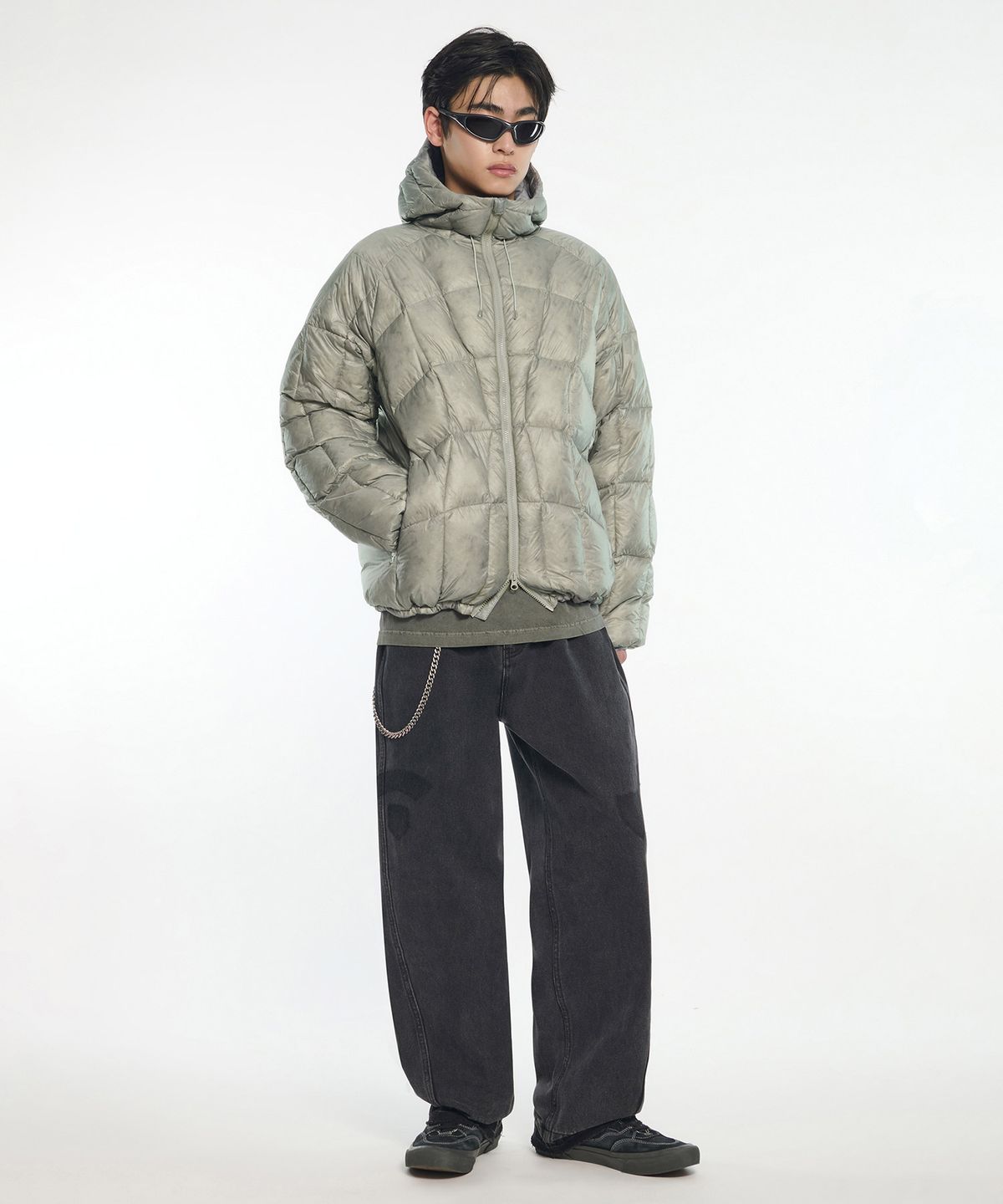 노매뉴얼(NOMANUAL) TABULA SHEER DUCK DOWN - CHARCOAL