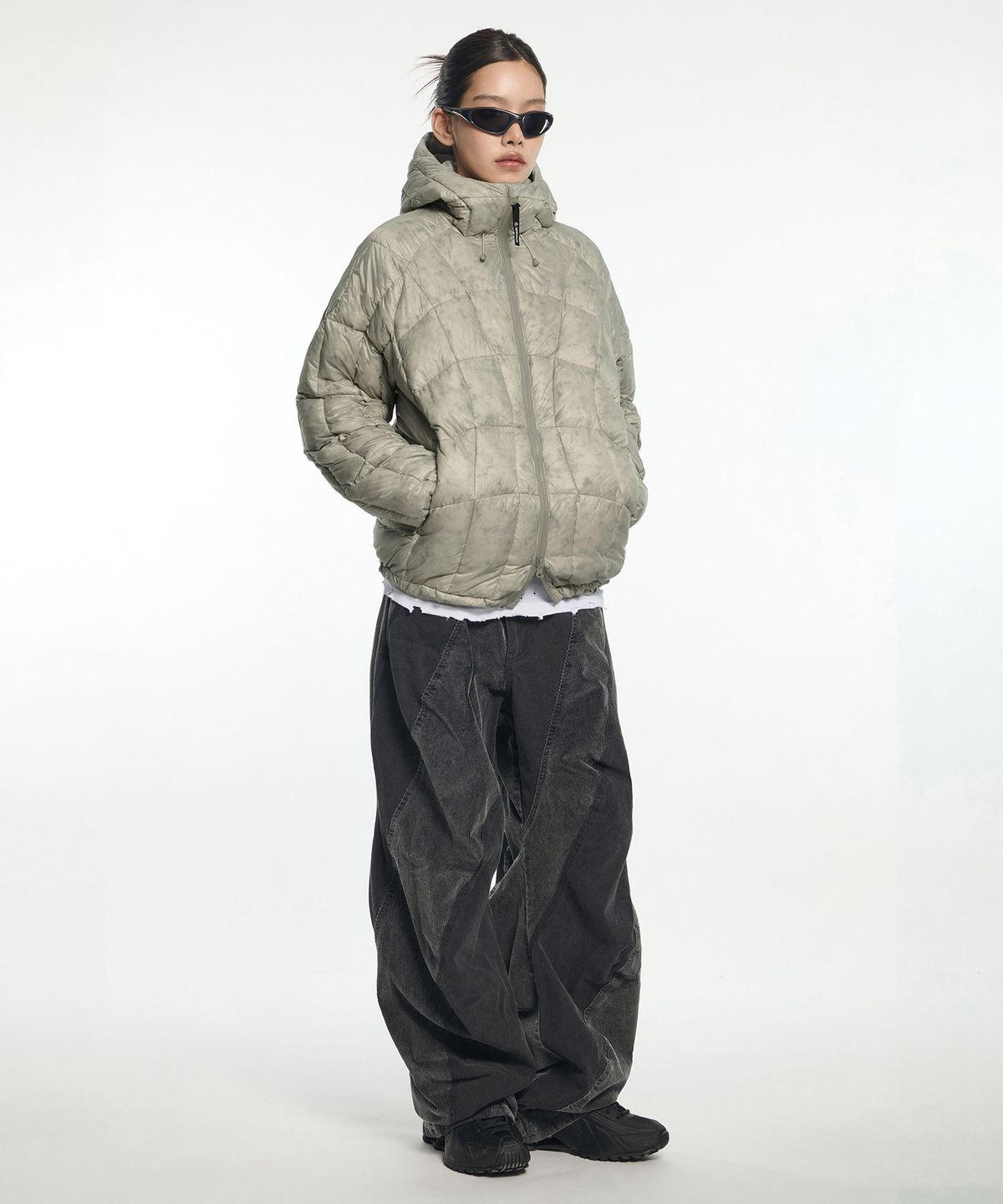 노매뉴얼(NOMANUAL) TABULA SHEER DUCK DOWN - CHARCOAL