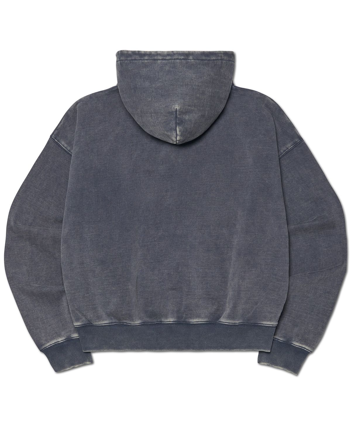 노매뉴얼(NOMANUAL) APPLIQUE HOODED ZIP-UP - WASHED NAVY