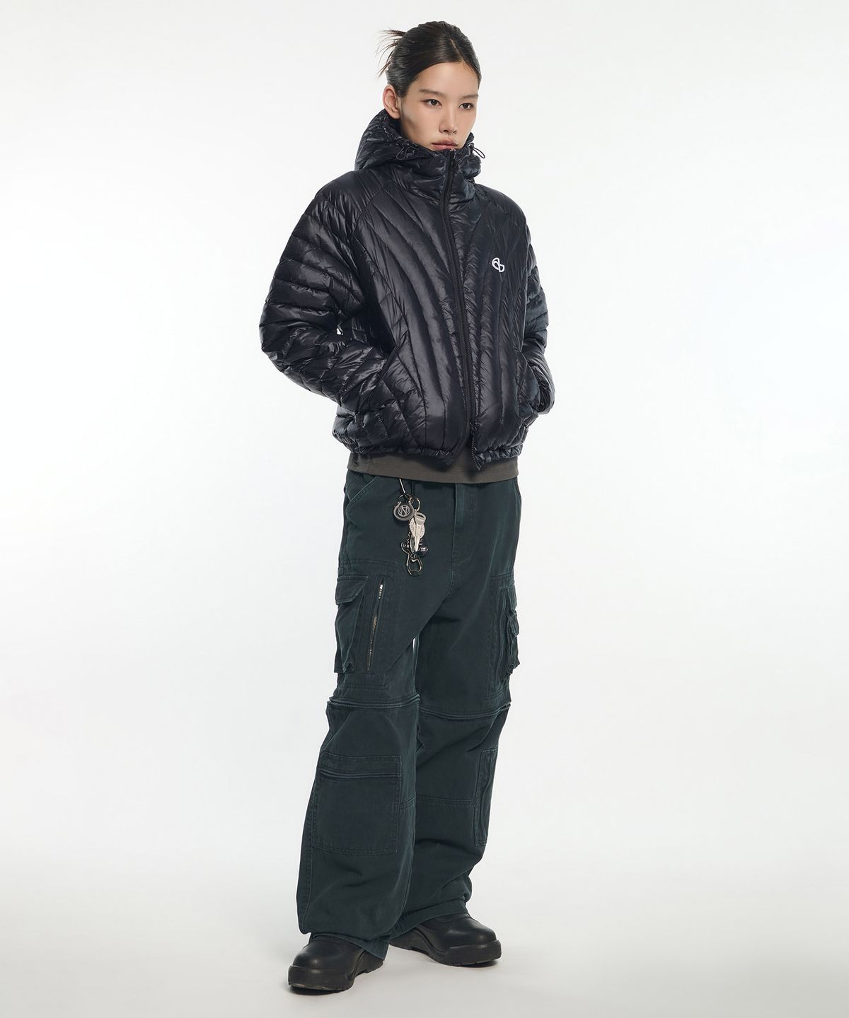 노매뉴얼(NOMANUAL) NUBES LIGHT DUCK DOWN 261 - GLOSSY BLACK